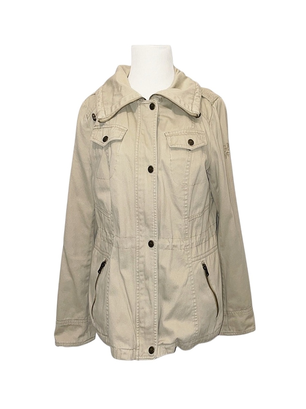 GUESS Women's Khaki Lightweight Jacket Size Medium